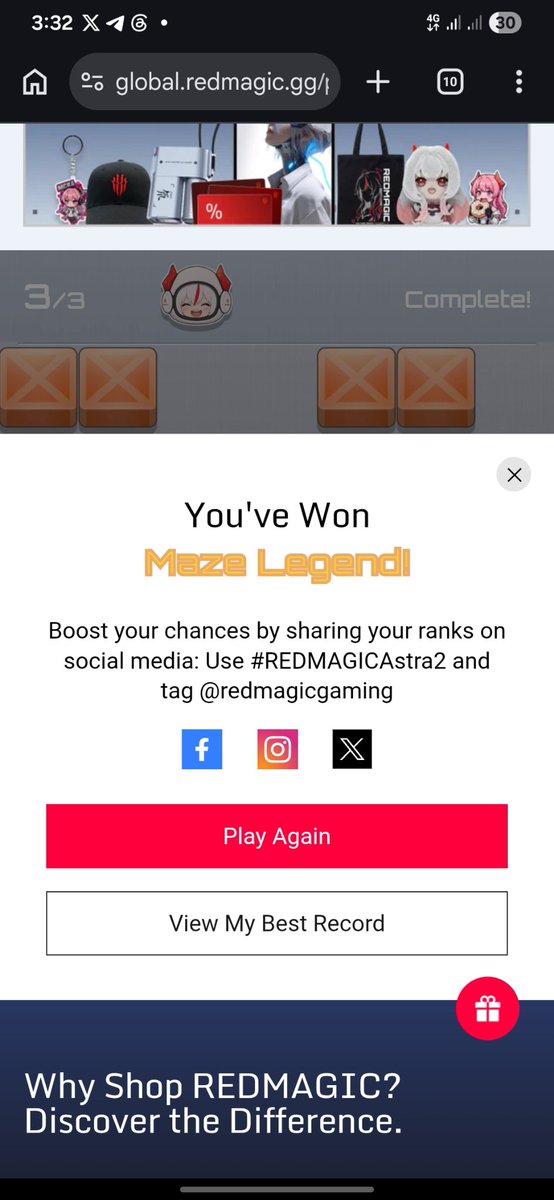 niffyewa's tweet photo. @redmagicgaming I had fun, but that level 3 was damn scary 😔. Aced it at the end of the day. https://t.co/qE6fy2YPUu