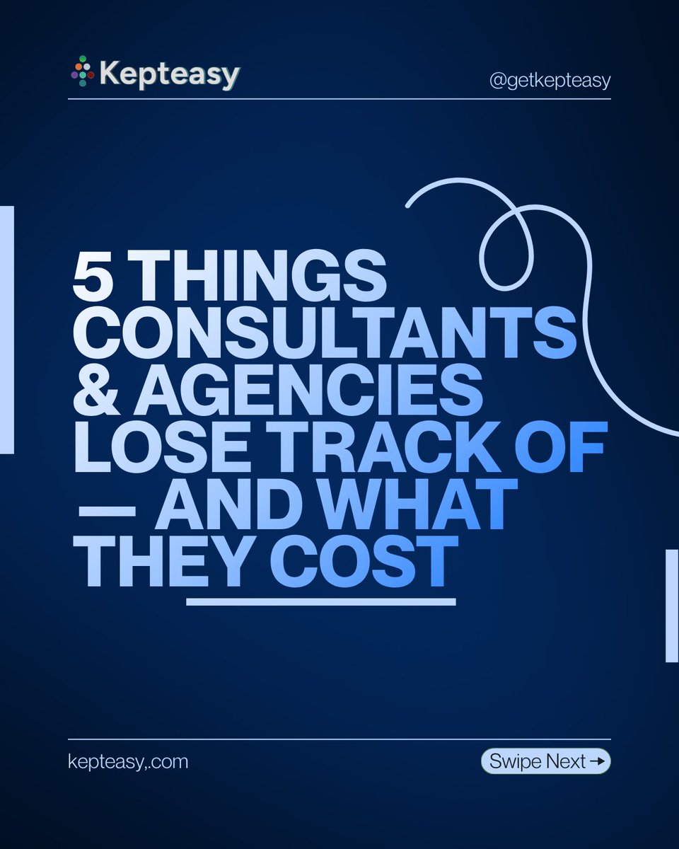 kepteasy's tweet photo. The 5 things consultants and agencies lose track of — and what they cost.
#kepteasyplatform #kepteasy #thursdaytrust #consulting #consultant #agencylife #consultantlife https://t.co/dtGZUzVgCF