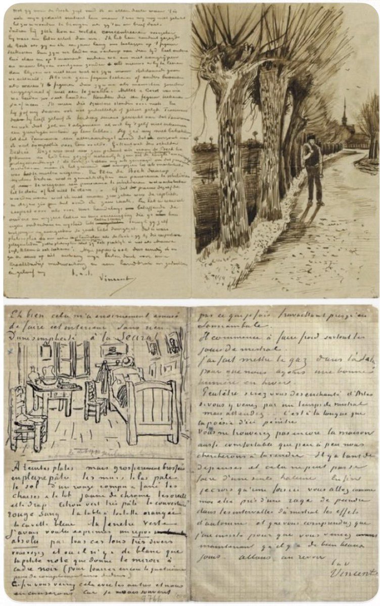 AlBlaineau's tweet photo. Deux lettres de Vincent van Gogh à son frère https://t.co/sXPYgA2xwg