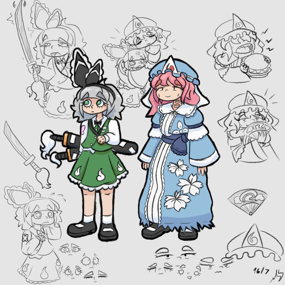 Pelo_Corto176's tweet photo. #touhou #youmu #Yuyuko #drawingㅤㅤ 

Al final retome este dibujo que deje mas olvidado, pobrecitas.🍡👻

seh, no supe que mas hacer con este lienzo, así que deje estos garabatos alrededor de ellas para que no se sintiera tan vacío el fondo aburrido. https://t.co/8Asc4LM4CQ