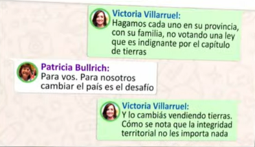 MartnPeiretti1's tweet photo. 🚨AHORA🚨 Me acaban de pasar la tremenda pelea por Whatsapp entre Bullrich y Villarruel. El gobierno está destruido por dentro. Villarruel trató a Bullrich de casta, de "vivir en Narnia", vende patria, parásito. Bullrich apoya la venta indiscriminada de tierras a extranjeros. https://t.co/K5KDxe9BPa