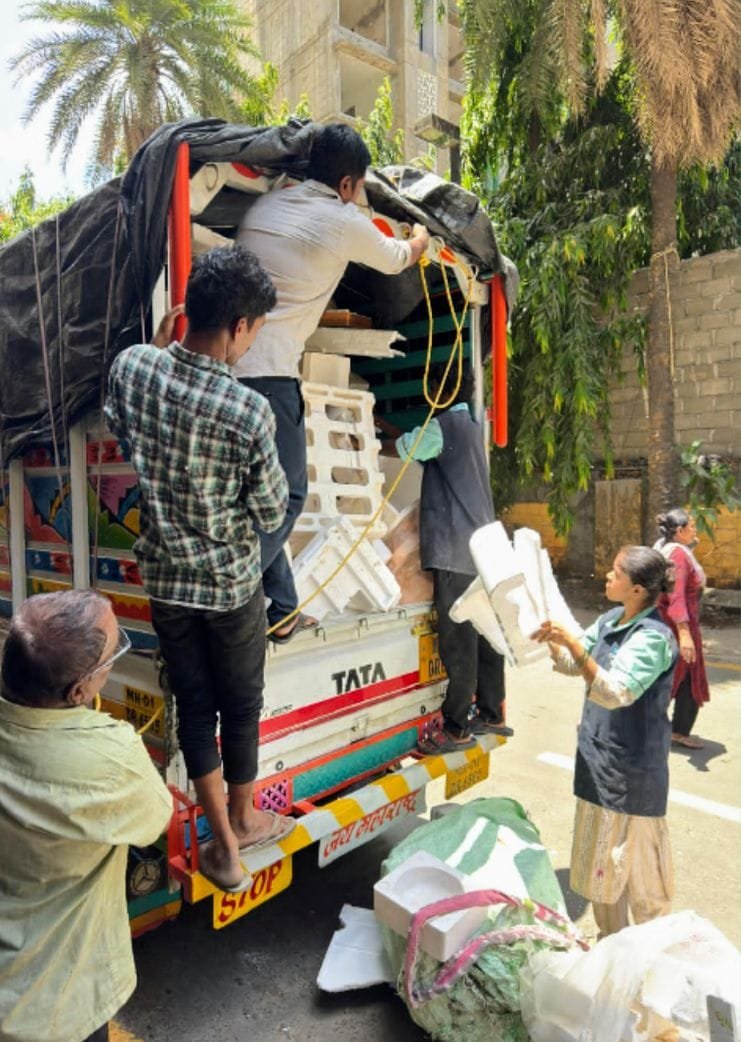 APBThane's tweet photo. Total 485 Kgs. of Thermocol (EPS) Waste collected from Societies and Commercial Establishments in June 2026 in Anti-Plastic Brigade Charitable Trust's (APBCT) Thermocol Collection Drives in Thane and this collected thermocol sent for Recycling by Shrunkhala. https://t.co/ANEcBUiBpJ