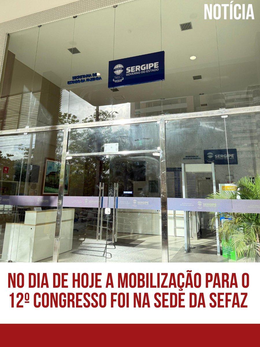 SINDIFISCOSE's tweet photo. *Fique atento aos prazos e participe do 12º Congresso do SINDIFISCO/SE*

*_Comitiva sindical esteve na sede da Sefaz e mobilizou os auditores e auditoras para elegerem os delegados e delegadas no local de trabalho_*

➡️https://t.co/76EVVCczi5 https://t.co/M1PrStYJtT