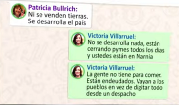 MartnPeiretti1's tweet photo. 🚨AHORA🚨 Me acaban de pasar la tremenda pelea por Whatsapp entre Bullrich y Villarruel. El gobierno está destruido por dentro. Villarruel trató a Bullrich de casta, de "vivir en Narnia", vende patria, parásito. Bullrich apoya la venta indiscriminada de tierras a extranjeros. https://t.co/K5KDxe9BPa