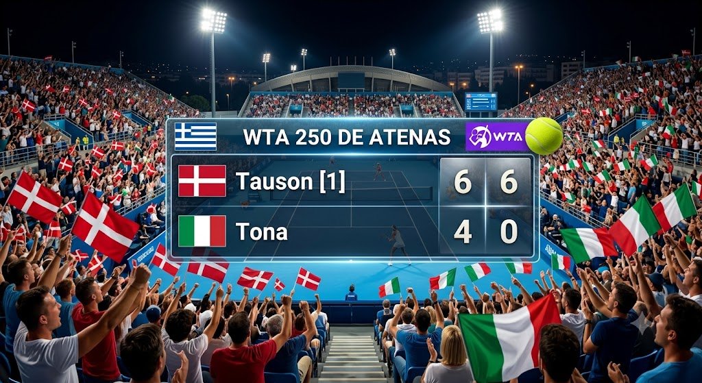 JuanPTeixeiraCM's tweet photo. WTA 250 de Atenas 🎾🇬🇷 | Ronda 2️⃣

Final del partido en el Court Central 

Tauson [1️⃣] 🇩🇰 6️⃣ | 6️⃣
Tona 🇮🇹 4️⃣ | 0️⃣

#WTA #WTA250 #VandaPharmaceuticalsAthensOpen #Atenas #Greece #Tauson #Tona #Dinamarca #Italia https://t.co/ZnbdsoQdYf