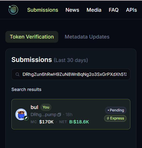 bulonsol_'s tweet photo. $bul has been submitted for express @jupiterexchange verification.

Make sure to leave a like on our dashboard to fast track our listing on Jupiter.

https://t.co/tFbnCRPaNQ https://t.co/Cp8rxOXWVm