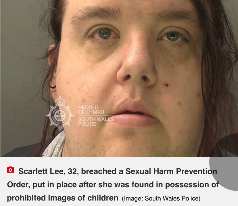 JackMerched's tweet photo. Sigh. 

Yet another paedophile man being reported as a ‘woman’ by @WalesOnline. 
Likely referred to as a ‘woman’ by the courts and his crimes recorded as by a female perpetrator by @swpolice too. 
At least he’s in a man’s prison.

https://t.co/b669TibufA https://t.co/kEHfihSZR3