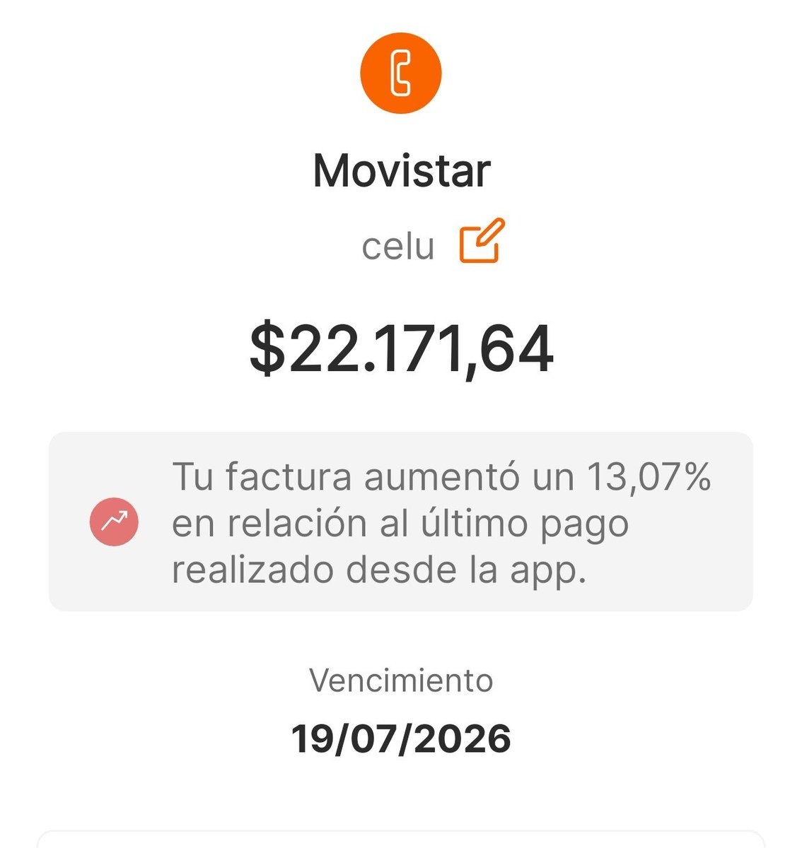 TigreSt2016's tweet photo. Telefono Para el Joputa de Milei, mi sueldo no aumento ni el 8% en 7 meses y estos hdmp de Movistar nos empernan 13% en un mes, nada lo justifica mas que el abuso de posicion dominante del cazador en el zoologico que Vos @JMilei y TUGO permitis a tus empresaurios amigos https://t.co/pit4VtSxMD