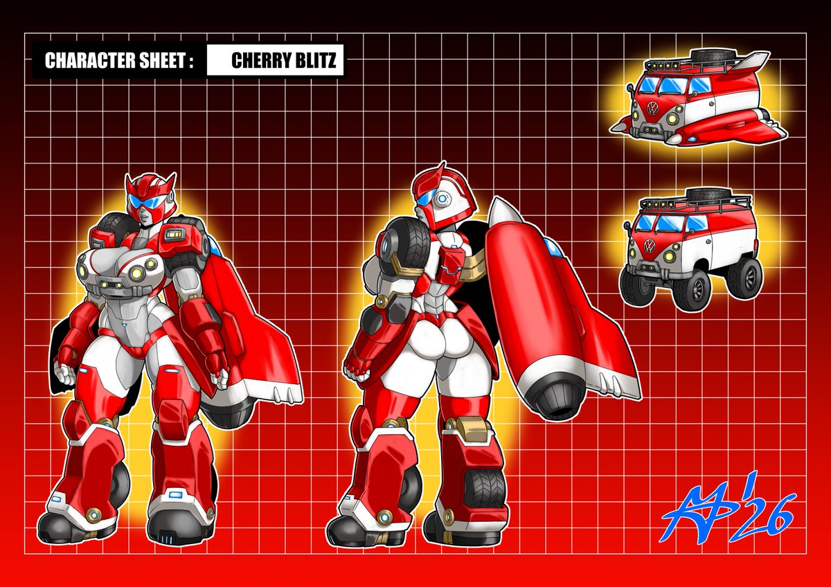 MadProjectArt's tweet photo. Cherry Blitz
an old  commissioned #CharacterSheet that I had to finish.  It was a fun character to draw.

#Madproject #gynoid #transformers #fembot #sexy #ecchi #thicc #booty https://t.co/109xZevHrW