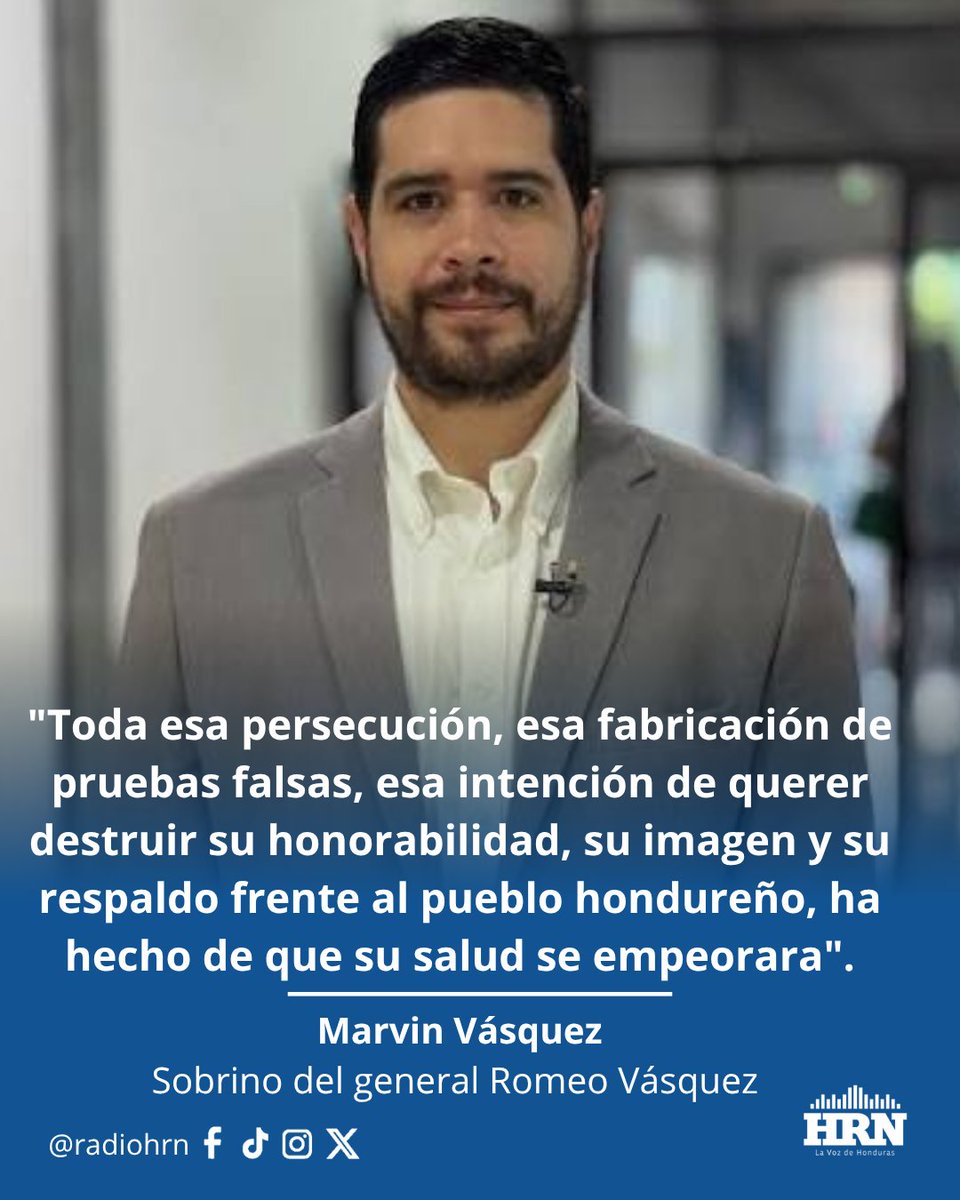 radiohrn's tweet photo. 🔵#RadioHRN #LaPregunta Marvin Vásquez sobre la situación actual de salud y proceso judicial del general Romeo Vásquez👇
https://t.co/NXSn5s7U0q https://t.co/oMzmzXokGH