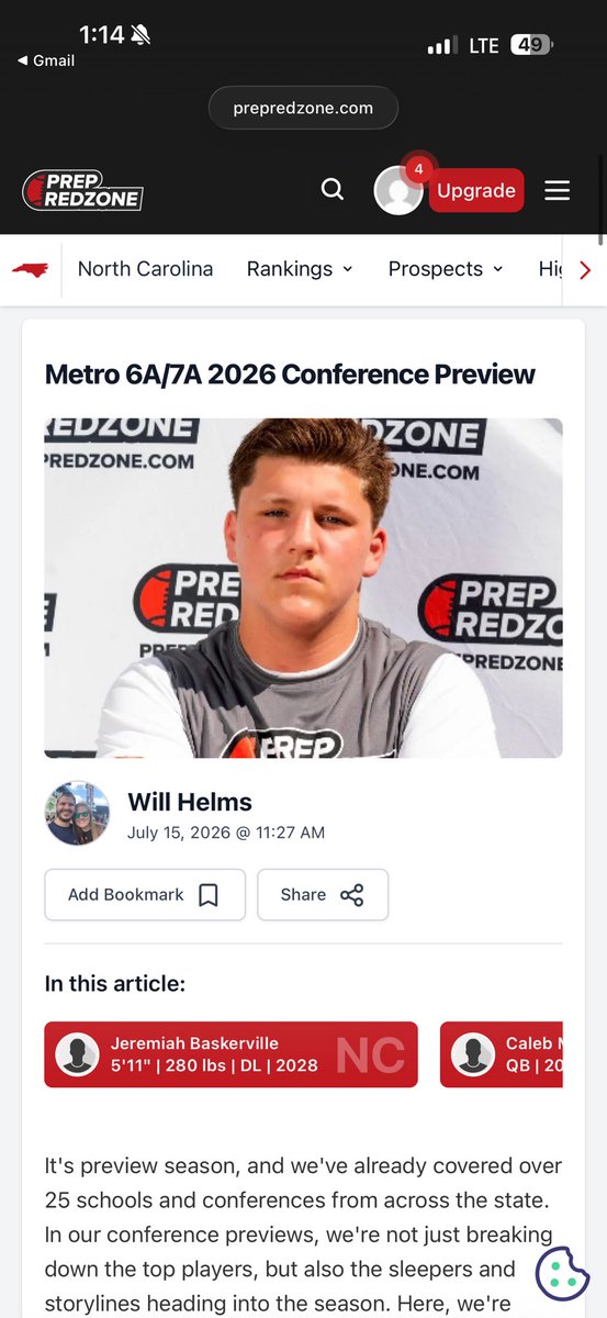 WadeHarty's tweet photo. Thankful for the love from @whelms21 and @PrepRedzoneNC. Looking for to Junior Season #walktheplank #reddeath
@_UnderTheRadar_ @willbradleysp @AnnaH247 @RivalsHS @UCReport @nchssportspage @PackFootball @ESPNNextUp @youareathlete @NC_PrepVarsity https://t.co/WAuCyKibOs