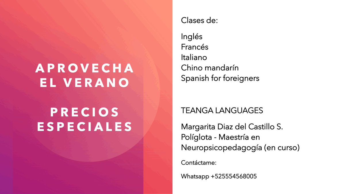 mad_maggs's tweet photo. 📣 #Idiomas
#OnlineLessons
#ClasesEnLinea https://t.co/4QYVe33GP3