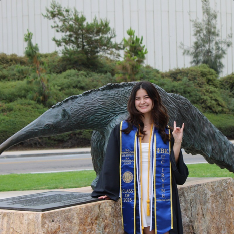 Social_Ecology's tweet photo. Congratulations to @UCIrvine alumna Avery Huffer ('25, BAs psychological science and criminology, law &amp; society) for beginning the @USC Master of Science in Applied Psychology program this Fall. #AnteaterPride #ZotZotZot #FightOn #AllInForAll https://t.co/cFaGKwrrfA