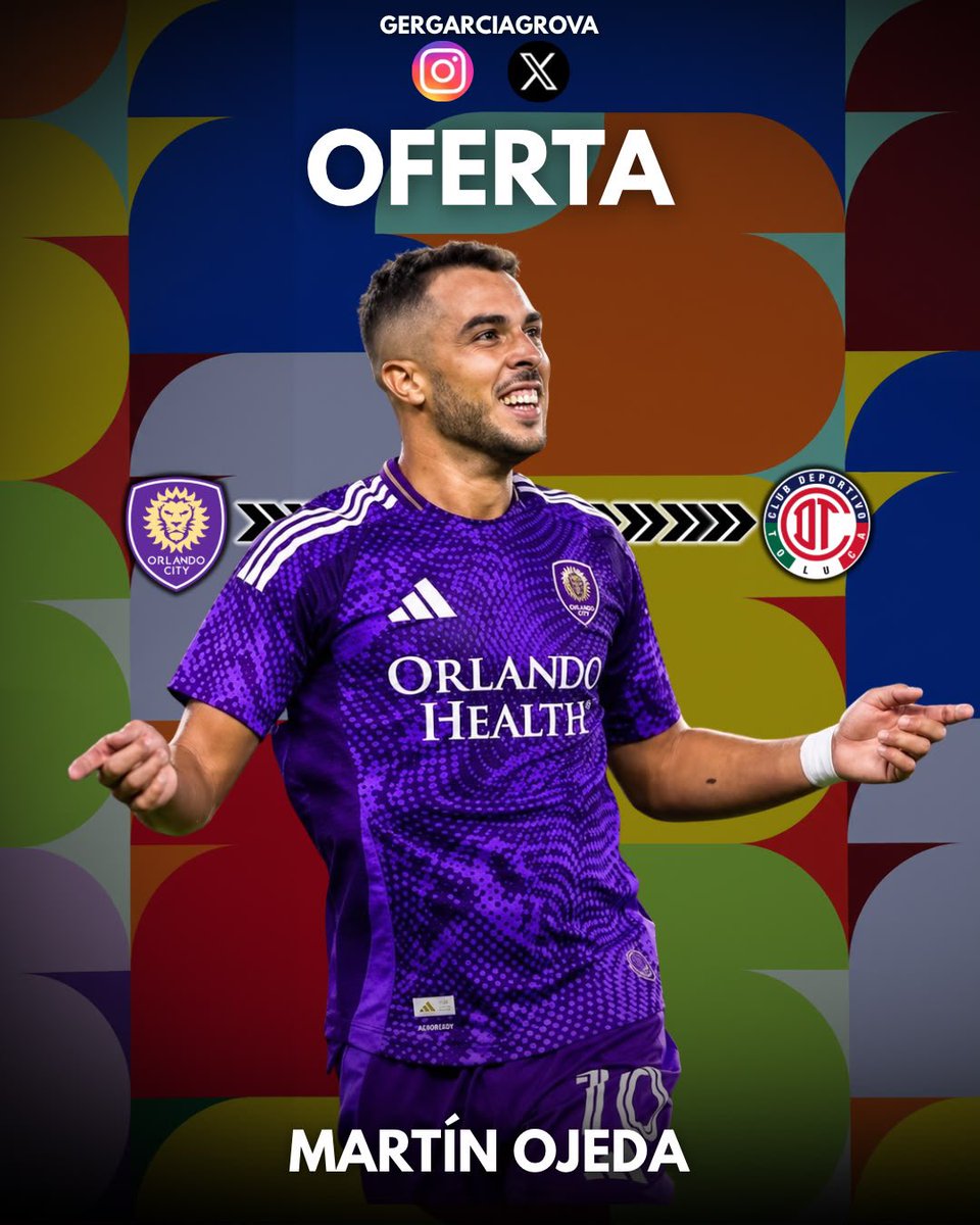 GerGarciaGrova's tweet photo. 🚨{EXCLUSIVO} #Toluca realizó una oferta verbal por Martín Ojeda.

👉US$12M por el zurdo 🇦🇷 de 27 años cuya ficha pertenece a #OrlandoCity 🇺🇸 https://t.co/DPBlrk9gvb