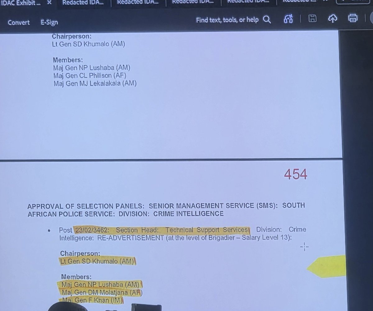 pule_jones's tweet photo. "WHAT IS THE BUSINESS OF IDAC IN HOW SAPS PANELS ARE CONSTITUTED ?" - COMMISSIONER KHUMALO AND BALOYI 

@eNCA

Baloyi inquired whether the actions of Lieutenant-General Dumisani Khumalo align with SAPS protocol or if they contravene established SAPS directives. Padayachee affirmed that such conduct is considered standard practice.

Padayachee states that Khumalo would have selected the panel, with General Sibiya providing final approval, and the head office subsequently authorizing the decision.

The commission is currently assessing the legitimacy of the panel established for the appointment of Brig Mokwele.

Commissioner Khumalo stated that IDAC inquired as to why Khan was not included on the panel.

Khumalo asks why it is IDAC's business who should be on the panel. Padayachee says they are charged with the investigation. 

He says the panel is not chosen by anybody else...Padayachee says LT General Khumalo chose the particular panel and there were other crime intelligence generals who could've been chosen.

Khumalo questions IDAC's involvement, even assuming panel approval, and challenges their pursuit of warrants through legal channels. 

He asks why this falls within the panel's purview. Baloyi supports  Khumalo's stance, questioning IDAC's jurisdiction given that the panel was established by senior SAPS management. Padayachee states that an inference was drawn from the recommendations. Baloyi then interjects, inquiring about the nature of this inference, asserting that it falls under SAPS's jurisdiction, not IDAC's.

Baloyi criticizes IDAC for exceeding its authority by creating its own regulations and questions its legitimate involvement and interest in establishing South African Police Service (SAPS) panels.