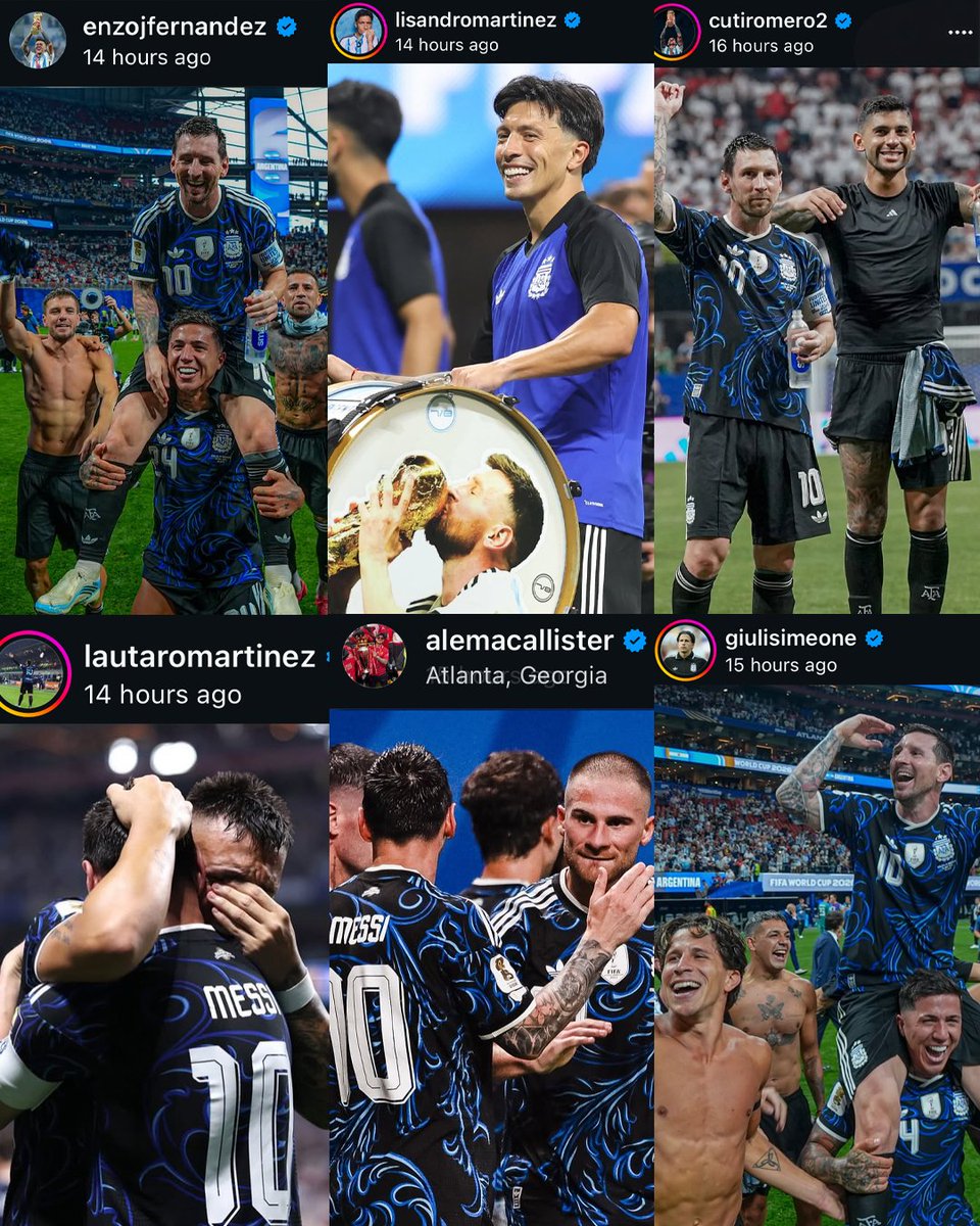 MessiLeoBrasil_'s tweet photo. Todos os jogadores da Argentina postando fotos ao lado de Lionel Messi. 

Eles estão prontos para dar a vida em campo por ele Domingo ❤️🐐 https://t.co/Z2SqjiZwHe