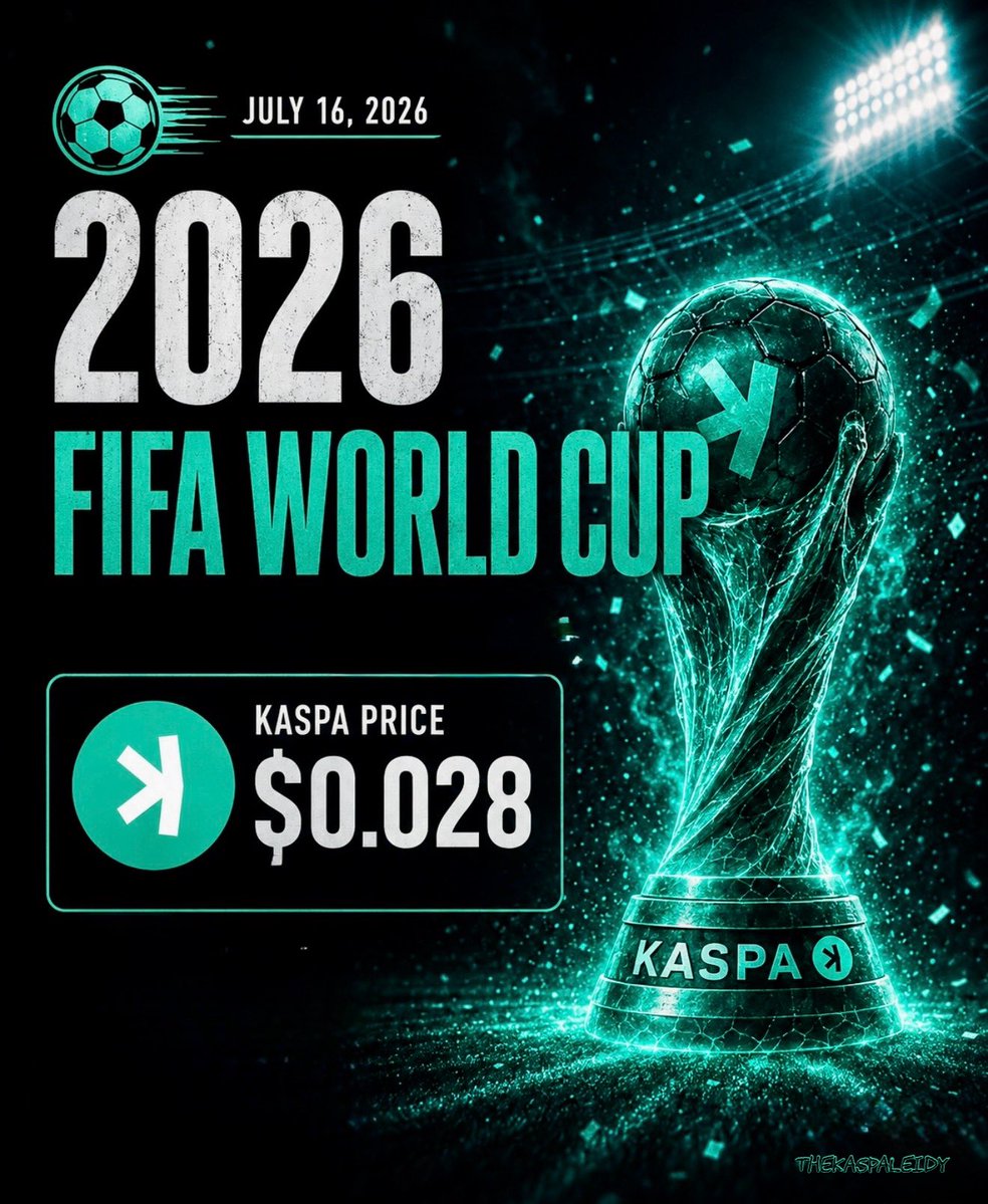 thekaspaleidy's tweet photo. Bookmark this moment.📍
July 16, 2026.

💰 Kaspa: ~$0.02 ⚡ 10 blocks per second

As the protocol continues to evolve and new capabilities come online, this moment could become a reference point for just how early we were.

$kas #kaspa https://t.co/Co2l4mSyO9
