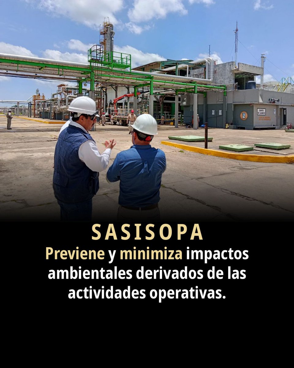 agencia_asea's tweet photo. 🗣️📰 #Entérate: Inspectores de la #ASEA visitaron un Complejo Procesador de Gas ubicado en el estado de Tabasco, para verificar la correcta implementación del #SASISOPA Industrial en las actividades de procesamiento del combustible.

📌El #SASISOPA es el Sistema de Administración de Seguridad Industrial, Seguridad Operativa y de Protección al Medio Ambiente (SASISOPA) y aplica para: 

🔎Exploración y Extracción de hidrocarburos.
🔎 Tratamiento, refinación, transporte y Almacenamiento del Petróleo.
🔎Procesamiento, compresión, licuefacción, descompresión y regasificación, así como el transporte, almacenamiento y distribución de gas natural.
🔎Almacenamiento de gas licuado de petróleo y petrolíferos.
🔎Transporte por ducto y almacenamiento que se encuentre vinculado a ductos de petroquímicos producto del procesamiento del gas natural y de la refinación del petróleo.

#ASEAenAcción