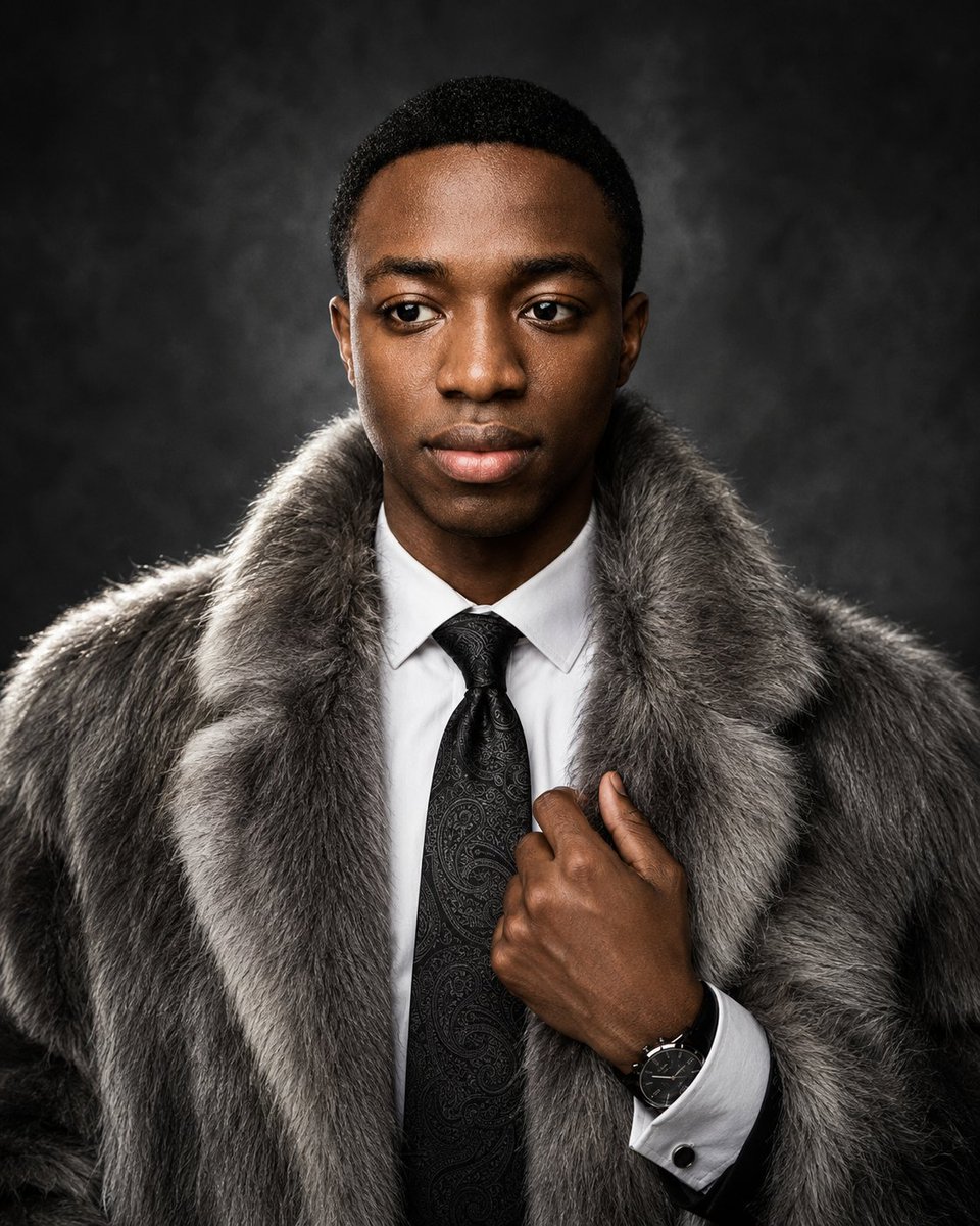Luxury Fur Coat Editorial Portrait