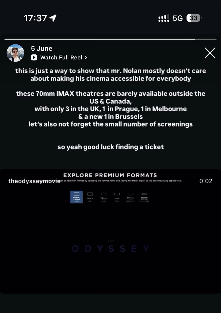 ibrahimferkh's tweet photo. اتفق مع مهدي جملةً وتفصيلاً
وبنتظر اني اجرب الimax العادي واشوف لو فعلاً في فرق كبير بينه وبين ال70mm https://t.co/XIWPWuScxK