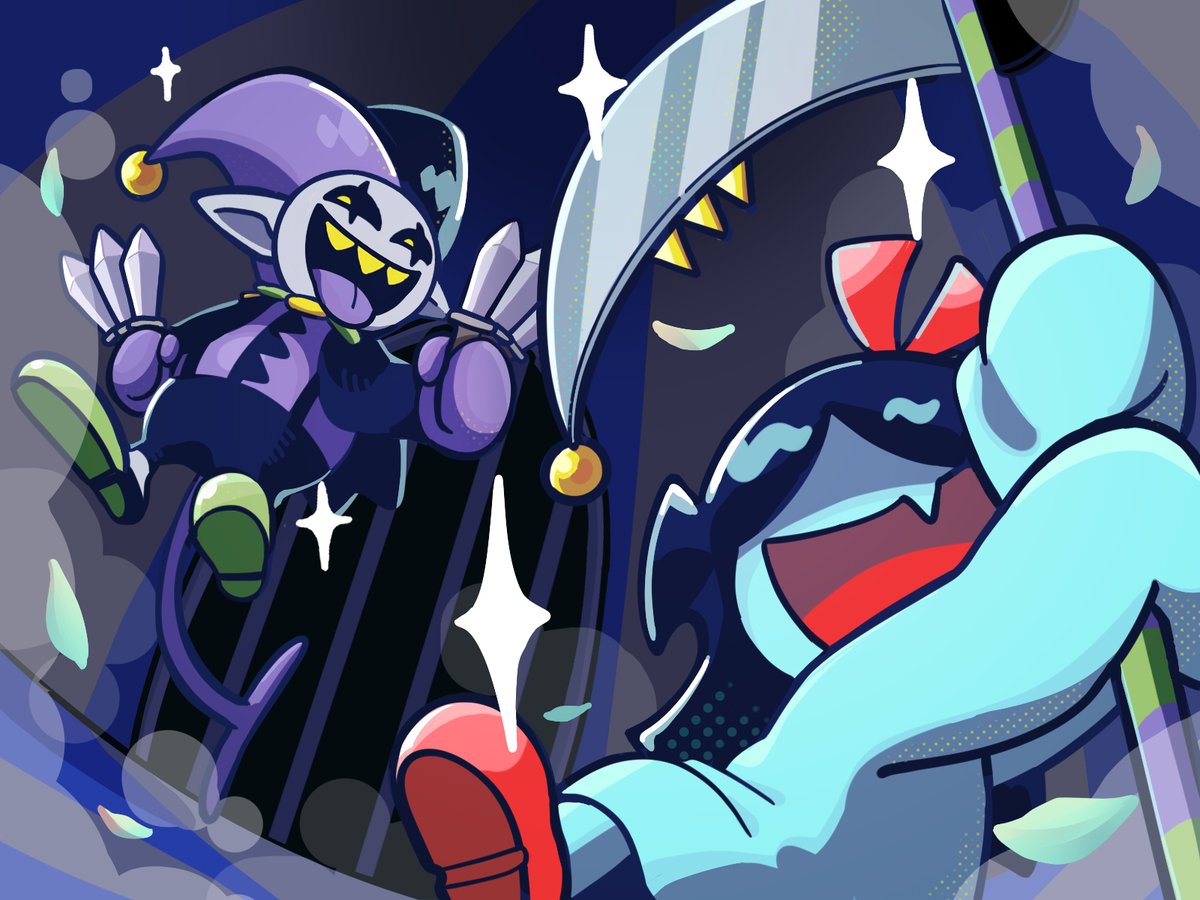 908_kokoreha's tweet photo. Uee hee hee!
#deltarune #aqua #jevil https://t.co/ij8qeDfu9Y