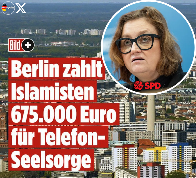 HeimatliebeDE's tweet photo. Der Berliner Senat zahlt jährlich 135.000 Euro an das „Muslimische Seelsorge Telefon“ von Islamic Relief Deutschland. (Insgesamt 675.000 Euro.)

Senatorin Ina Czyborra (60, SPD):
„Eine Einstellung der Förderung ist derzeit nicht geplant.“

Lasst es wirken!