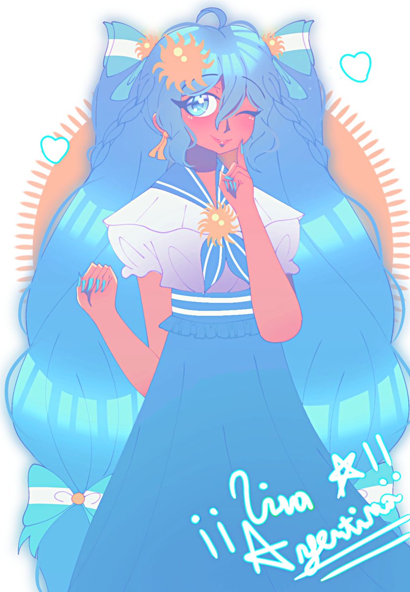 pollymollyy_'s tweet photo. viva Argentina 💙

#HatsuneMiku #Argentina #WorldCup https://t.co/yptvvL42aT
