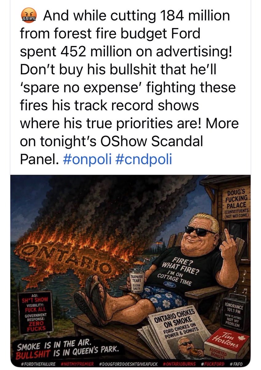 Gmaricecakes's tweet photo. From your lips to gods ears..
#WheresOurMoneyDoug
#ReleaseDougsTexts
#OntarioWildFires
#AirQualityAlert
#DoneWithDoug
#ResignFord https://t.co/cezaktSsKi