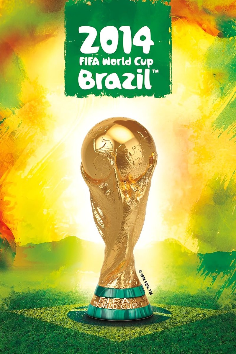 AlphenMatthias's tweet photo. #WorldCupCountdown
#8 of 12: Brazil 2014 (2014 FIFA World Cup)
Host: Brazil
Final: Germany 1-0 Argentina (after extra time)
Top goal scorer: James Rodriguez, Colombia
The 2014 World Cup delivered unforgettable moments from start to finish and seemed to have something for every football fan.
There were spectacular goals throughout the tournament, including my personal favourite goal of all-time: Robin van Persie's incredible "Superman" diving header against Spain. Additionally, this tournament saw Colombia's James Rodríguez announcing himself to the world with a stunning strike against Uruguay, and Mario Götze's brilliant extra-time winner that secured Germany's fourth World Cup title.
There was also an inspiring underdog story. Costa Rica topped a group containing Italy, England, and Uruguay before pushing the Netherlands all the way to penalties in the quarterfinals.
The tournament also saw one of the biggest surprises in World Cup history, as defending champions Spain crashed out in the group stage after heavy defeats to the Netherlands (5-1) and Chile (2-0).
Drama was never far away either. Brazil's heated quarterfinal against Colombia turned ugly when Neymar suffered a fractured vertebra after a challenge from Camilo Zúñiga, ending his tournament.
Then came one of the most shocking results football has ever seen: Germany's astonishing 7-1 demolition of host nation Brazil in the semifinal.
It wasn't flawless. The final between Germany and Argentina was tense but overly cautious despite the attacking talent on display, and there was off-field controversy surrounding Brazil's treatment of construction workers and the displacement of local residents during stadium preparations. Even so, the action on the field made Brazil 2014 one of the most memorable World Cups ever.