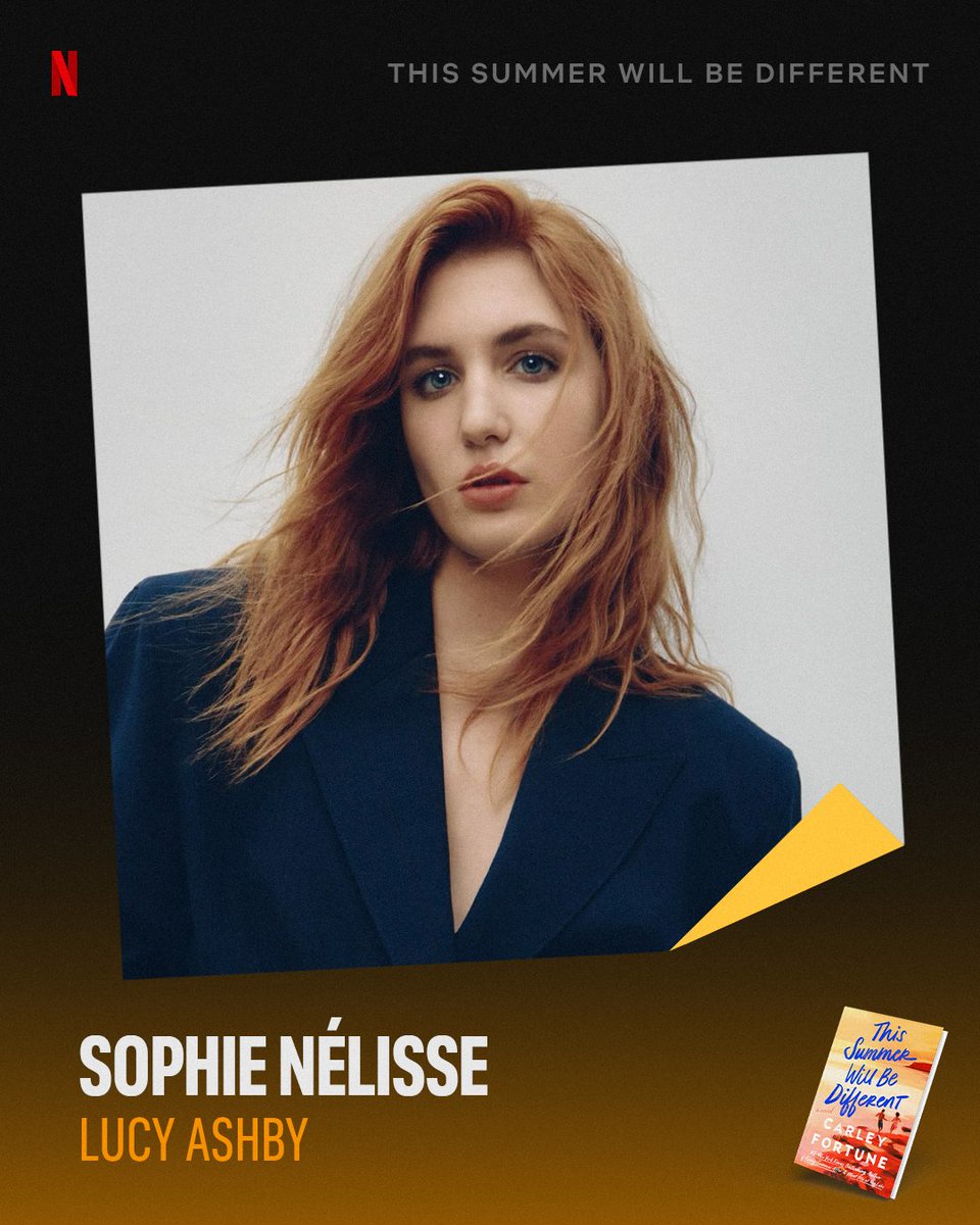 netflix's tweet photo. Sophie Nélisse is set to star as Lucy in Netflix’s adaptation of THIS SUMMER WILL BE DIFFERENT by bestselling author Carley Fortune! ☀️🌊

Follow Lucy’s sun-soaked romance on Prince Edward Island as she falls for her best friend’s brother... https://t.co/trZpCMRNfk