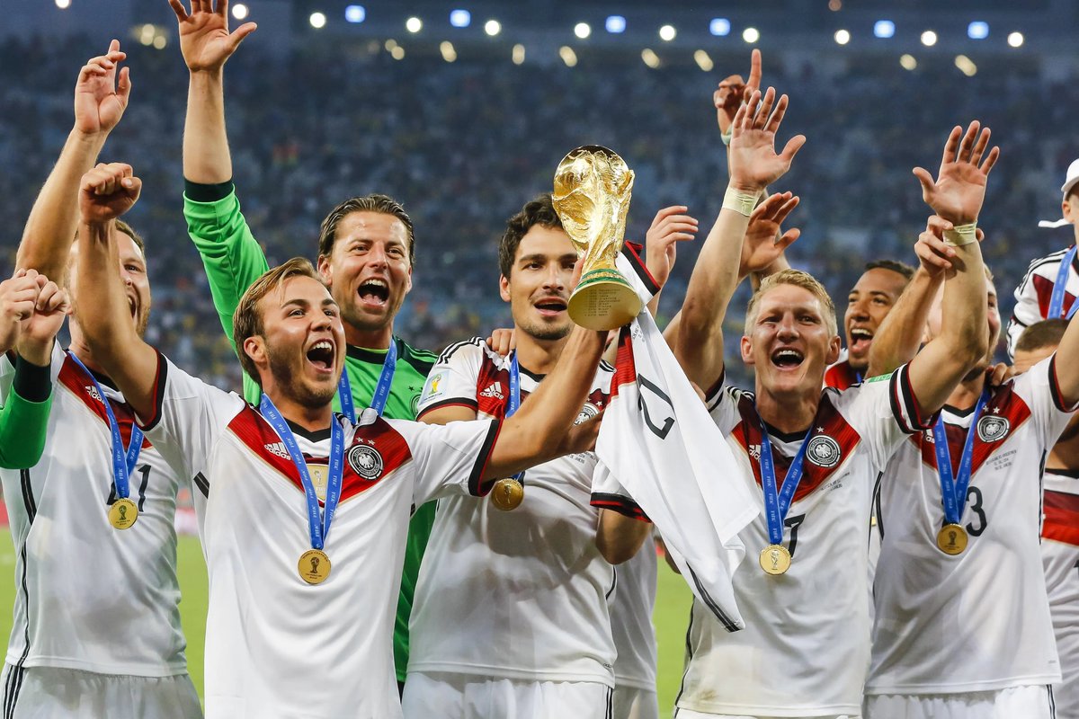 AlphenMatthias's tweet photo. #WorldCupCountdown
#8 of 12: Brazil 2014 (2014 FIFA World Cup)
Host: Brazil
Final: Germany 1-0 Argentina (after extra time)
Top goal scorer: James Rodriguez, Colombia
The 2014 World Cup delivered unforgettable moments from start to finish and seemed to have something for every football fan.
There were spectacular goals throughout the tournament, including my personal favourite goal of all-time: Robin van Persie's incredible "Superman" diving header against Spain. Additionally, this tournament saw Colombia's James Rodríguez announcing himself to the world with a stunning strike against Uruguay, and Mario Götze's brilliant extra-time winner that secured Germany's fourth World Cup title.
There was also an inspiring underdog story. Costa Rica topped a group containing Italy, England, and Uruguay before pushing the Netherlands all the way to penalties in the quarterfinals.
The tournament also saw one of the biggest surprises in World Cup history, as defending champions Spain crashed out in the group stage after heavy defeats to the Netherlands (5-1) and Chile (2-0).
Drama was never far away either. Brazil's heated quarterfinal against Colombia turned ugly when Neymar suffered a fractured vertebra after a challenge from Camilo Zúñiga, ending his tournament.
Then came one of the most shocking results football has ever seen: Germany's astonishing 7-1 demolition of host nation Brazil in the semifinal.
It wasn't flawless. The final between Germany and Argentina was tense but overly cautious despite the attacking talent on display, and there was off-field controversy surrounding Brazil's treatment of construction workers and the displacement of local residents during stadium preparations. Even so, the action on the field made Brazil 2014 one of the most memorable World Cups ever.