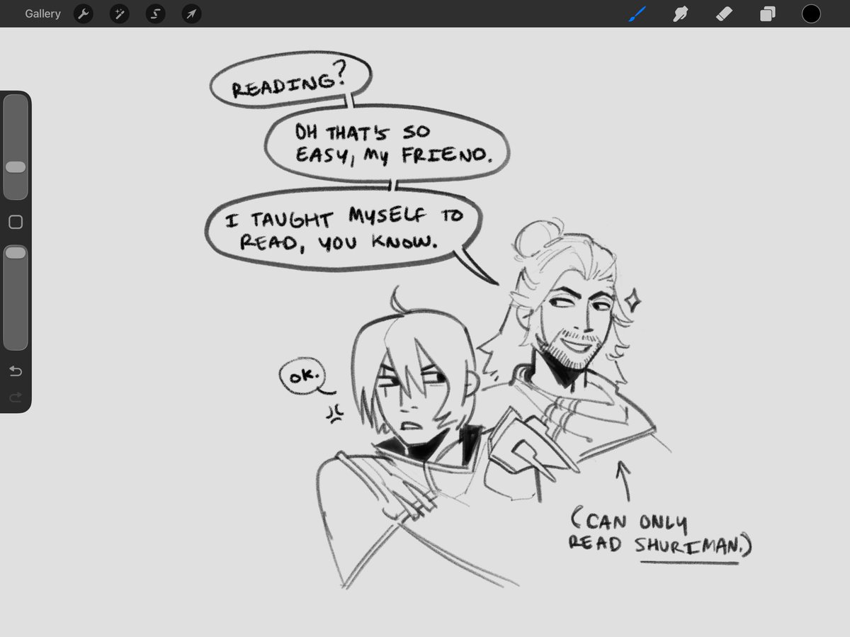 ashxmes's tweet photo. ive been super busy sorry but i did doodle more illiterate talon, this time ft akshan and briar. someone pls help him https://t.co/LPGH0ZsSE8