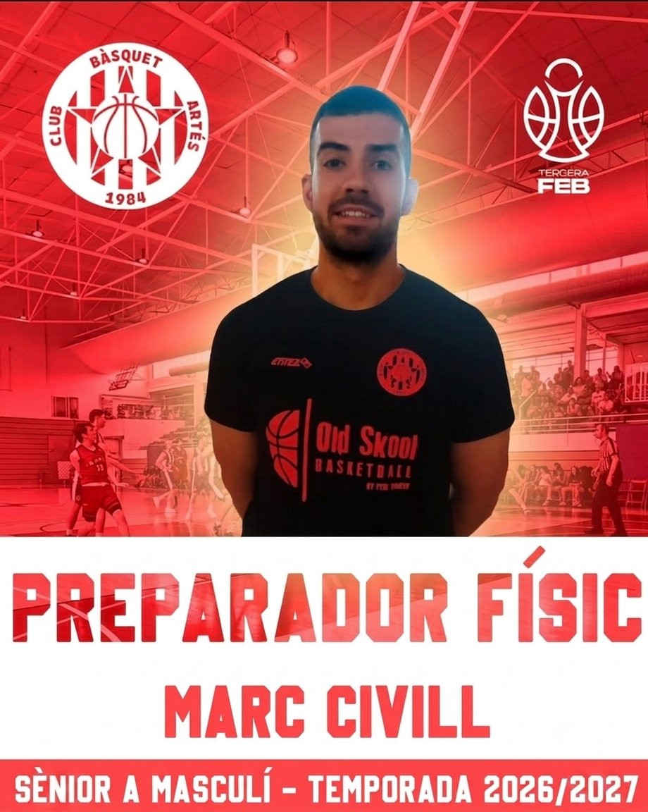 RumorsBQBages's tweet photo. 🔴⚫️ ORIOL SENSAT seguirà una temporada més al capdavant del cos tècnic del CB Artés, format per KEVIN MOSELLA, JORDI POSAS i el preparador físic MARC CIVILL. https://t.co/pXJjgnTnP1