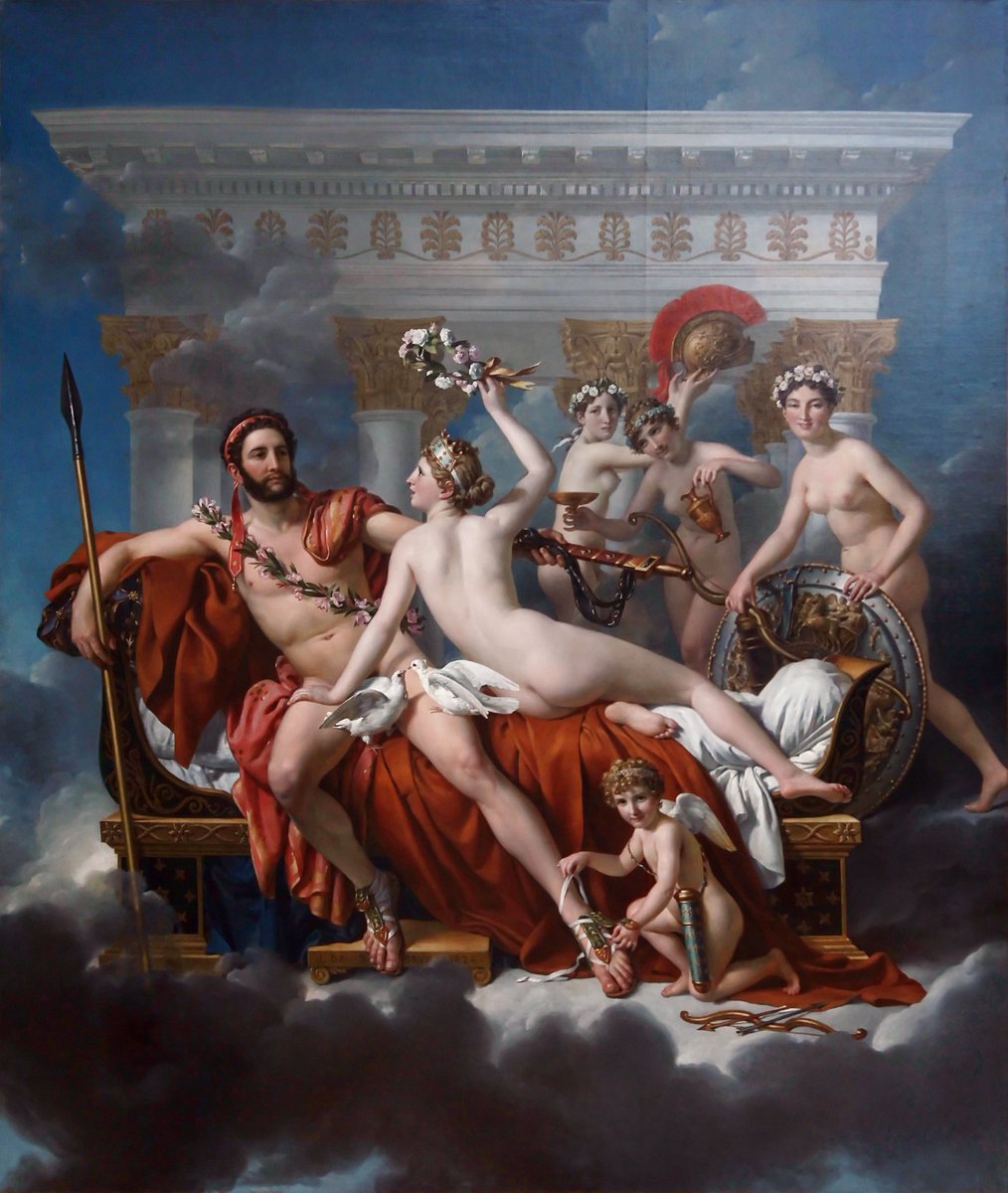 cartographer_s's tweet photo. Mars Being Disarmed by Venus - Jacques-Louis David, 1824 https://t.co/Kr7BZV9aSV