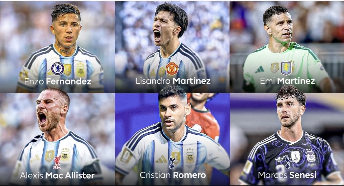 GolGambeta's tweet photo. Estos 6 pibitos ratas con la bandera de las malvinas, pero se arrastran en Inglaterra para cobrar ma$
Son una basura! 
Ojalá les revienten el orto en sus clubes @LigaInglesaEsp @premierleague https://t.co/6Yp2EByZj0