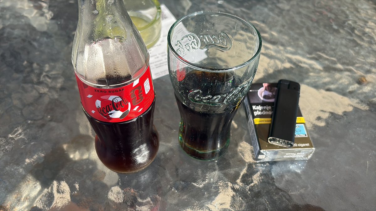 SleeppyGuy's tweet photo. Coke zero and cigarettes for the heat https://t.co/5MI5f83N5I