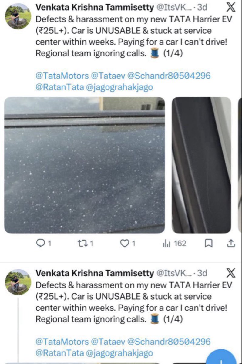 ItsVKrishna's tweet photo. @VRM_Motors #ThinkTwiceBeforeVRMMotors #MyVRMMotorsExperience #NoTata #NoTrust #PoorQuality #PoorCustomerService #UnprofessionalDealers #TemplateAutoReplies #NoResolutions

@VRM_Motors @TataMotors @Tataev @TataMotors_Cars @Schandr80504296  @jagograhakjago @ConsumerAffairs @nch1915 https://t.co/GEbyazqncX