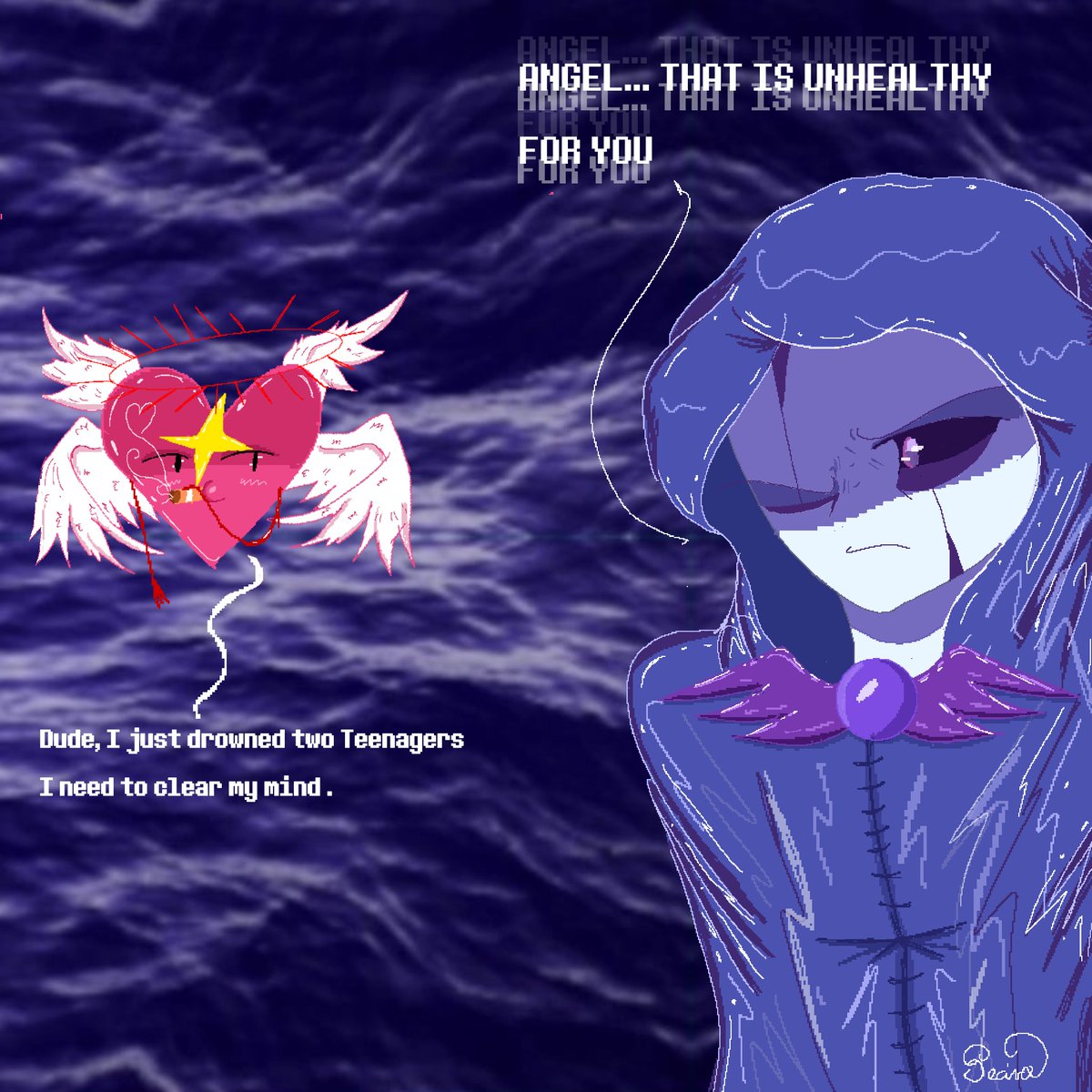 PecivaD's tweet photo. ⚠️ DELTARUNE  SPOILERS  ⚠️

here you go @Brandon13707251  ! I always keep my promises ! https://t.co/VeUy9npGqd