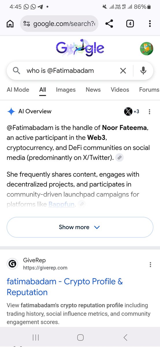 Fatimabadam's tweet photo. Google finally knows me 😭❤️ https://t.co/v5USSXZiUP