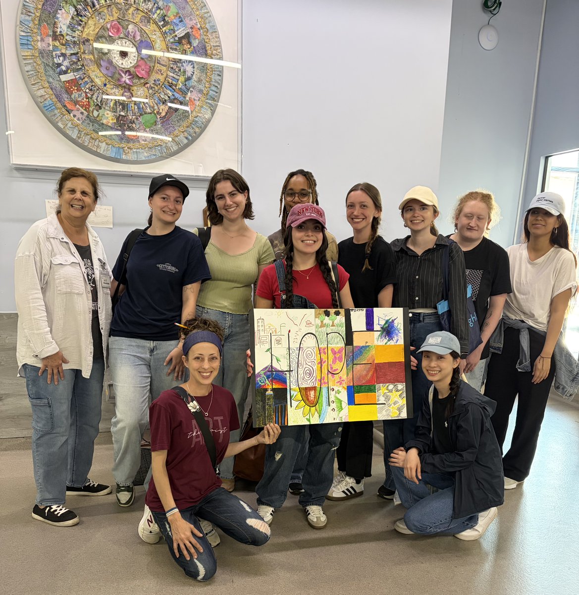 getinnvolved's tweet photo. Artist, teacher and longtime friend of The INN Dee has been working with art students from @LIU to come to The INN every few months and do art projects with the guests. We love their message of #HOPE! Thank you! https://t.co/L7OU2UFskm