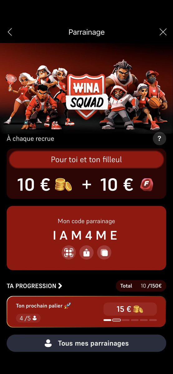 UnRetweeteurFou's tweet photo. ⏳Tu souhaites profiter de l’offre de parrainage Winamax ?!
🎁 20€ offerts pour toi et moi
https://t.co/TnFEluZi78
Pour en bénéficier :
✅ Ouvre ton compte
✅ Saisie le code IAM4ME
✅ Effectue un dépôt
✅ Valide ton compte
#winamax #code #promo #prono #cdm #parrainage https://t.co/MoBGp4xqbs