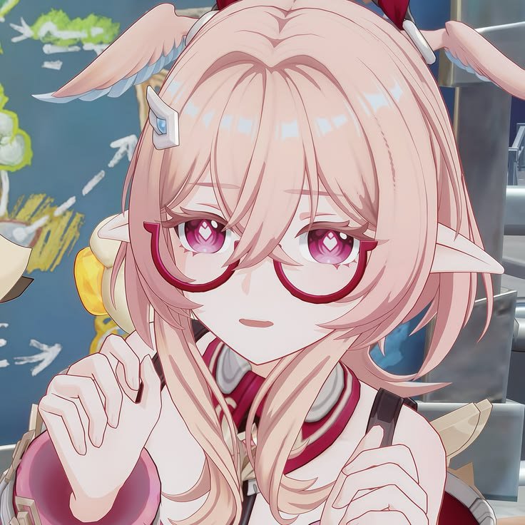 sandronest's tweet photo. I really wish the glasses were permanently in her design it looks so cute on her https://t.co/hRxhDhGnFD