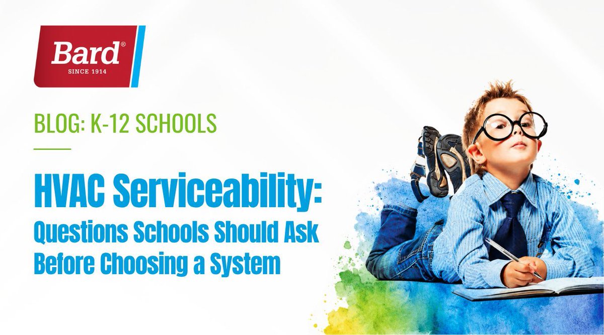 BardHVAC's tweet photo. Choosing a new school HVAC system? In our new blog, discover what to address, from part availability to technical support, before investing in HVAC. https://t.co/19RpKKe2rH https://t.co/QZUQjxyO7N
