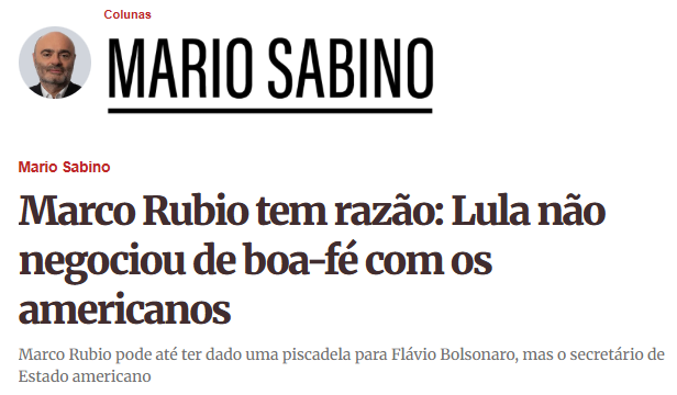 ProfLeoOficial's tweet photo. Mário Sabino, do grupo MSDU, Movimento dos Sem Diploma Universitário, faz um texto cretino sobre o tarifaço.
Esqueceu somente de citar o Pix no texto.
Por que todos os comentaristas de direita não têm diploma ou são formados em universidade particular? https://t.co/O7B2bgGlI3