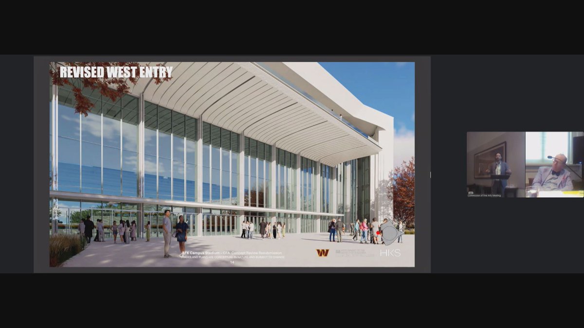 EricFlackTV's tweet photo. More Commanders Stadium notes:

*New 3D flyover gives 360 perspective 

*West entrance now includes balcony views of U.S. Capitol, Washington Monument. Designer called it "Capitol Club" balcony, likely meaning premium ticketholders

*New rendering of Festival Plaza with mixed use https://t.co/43Ll5fXbR4