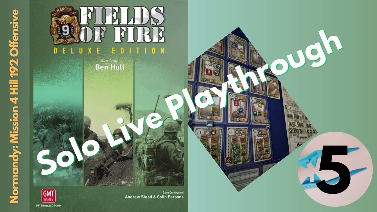 Blue_Tweezers's tweet photo. Join us for our latest live playthrough of @gmtgames Fields of Fire Deluxe Edition by @BenHull3. Normandy Mission 4. Tonight 9pm/4pm BST/EDT. Turn 8. We are ready for the final push to the hill objectives.
https://t.co/i4ZurmdcZH https://t.co/HCbKPqUHYl