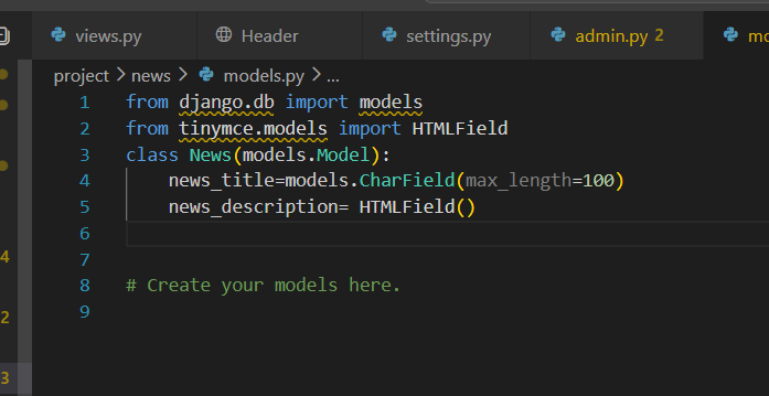 kalyaaan_d's tweet photo. #LSPPDay46
Today, I learned to integrate TinyMCE in a Django project to enable rich text editing. I practiced configuring TinyMCE, adding HTMLField to models, and managing formatted content through the Django Admin panel.
#60DaysOfLearning2026 #LearningWithLeapfrog
@lftechnology https://t.co/JVHa5ewdnL
