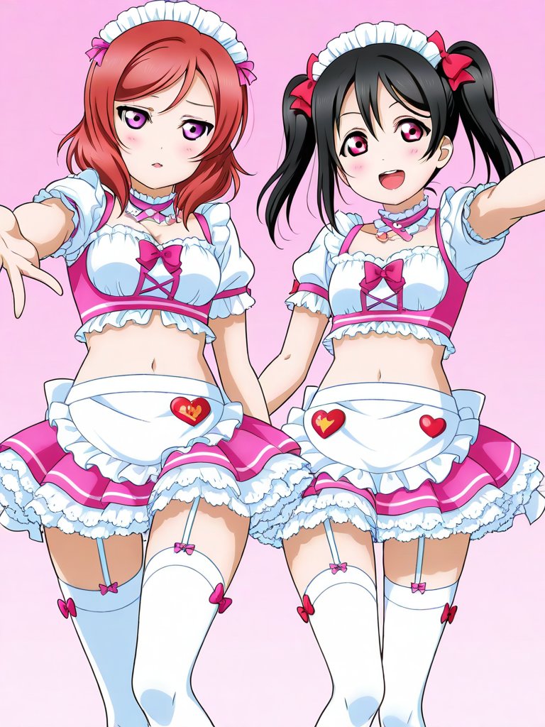 lunasketchai's tweet photo. にこちゃん＆真姫メイドコス
#AI���成 #ラブライブ #西木野真姫 #矢澤にこ https://t.co/9EsRhXEetd