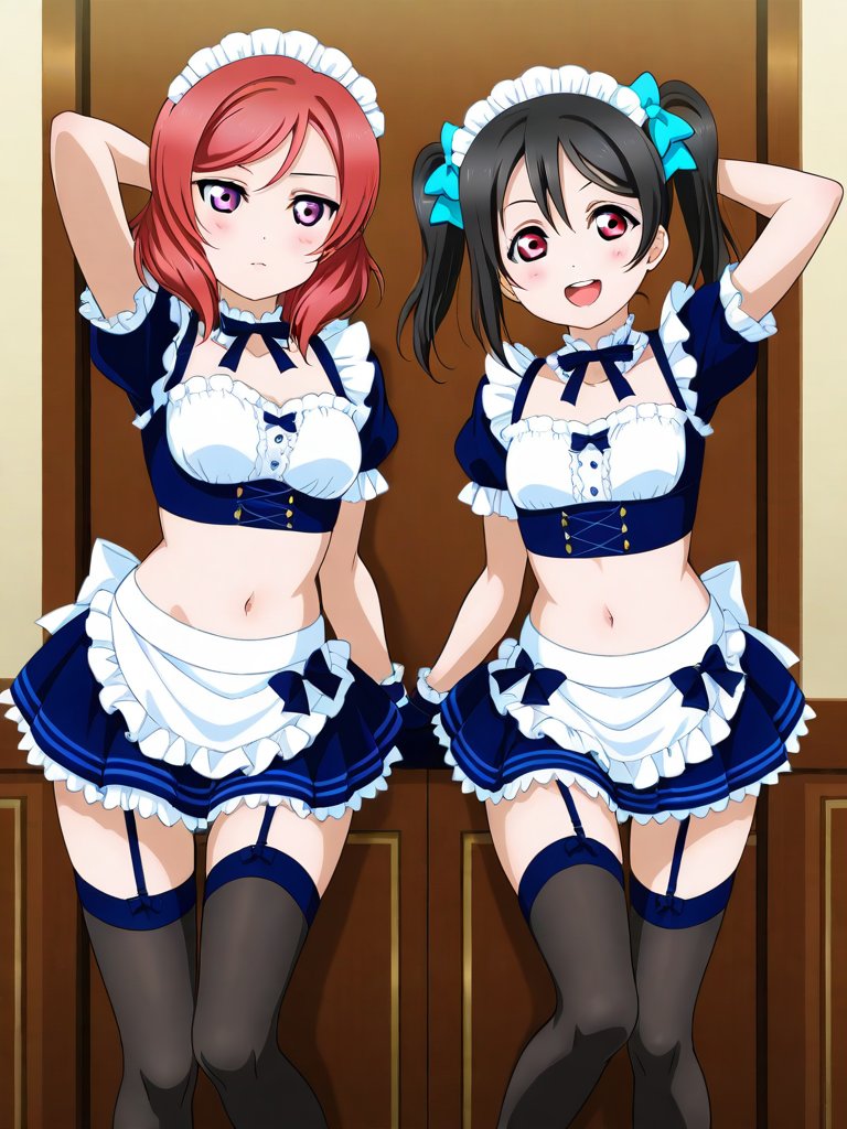 lunasketchai's tweet photo. にこちゃん＆真姫メイドコス
#AI���成 #ラブライブ #西木野真姫 #矢澤にこ https://t.co/9EsRhXEetd