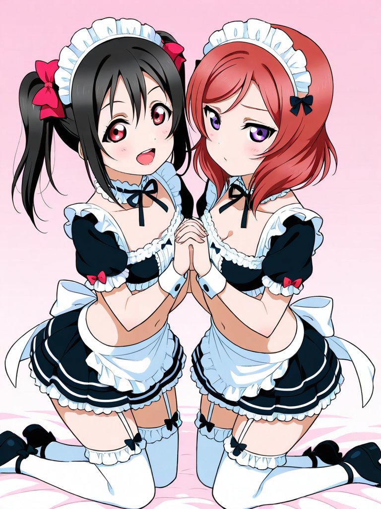 lunasketchai's tweet photo. にこちゃん＆真姫メイドコス
#AI���成 #ラブライブ #西木野真姫 #矢澤にこ https://t.co/9EsRhXEetd